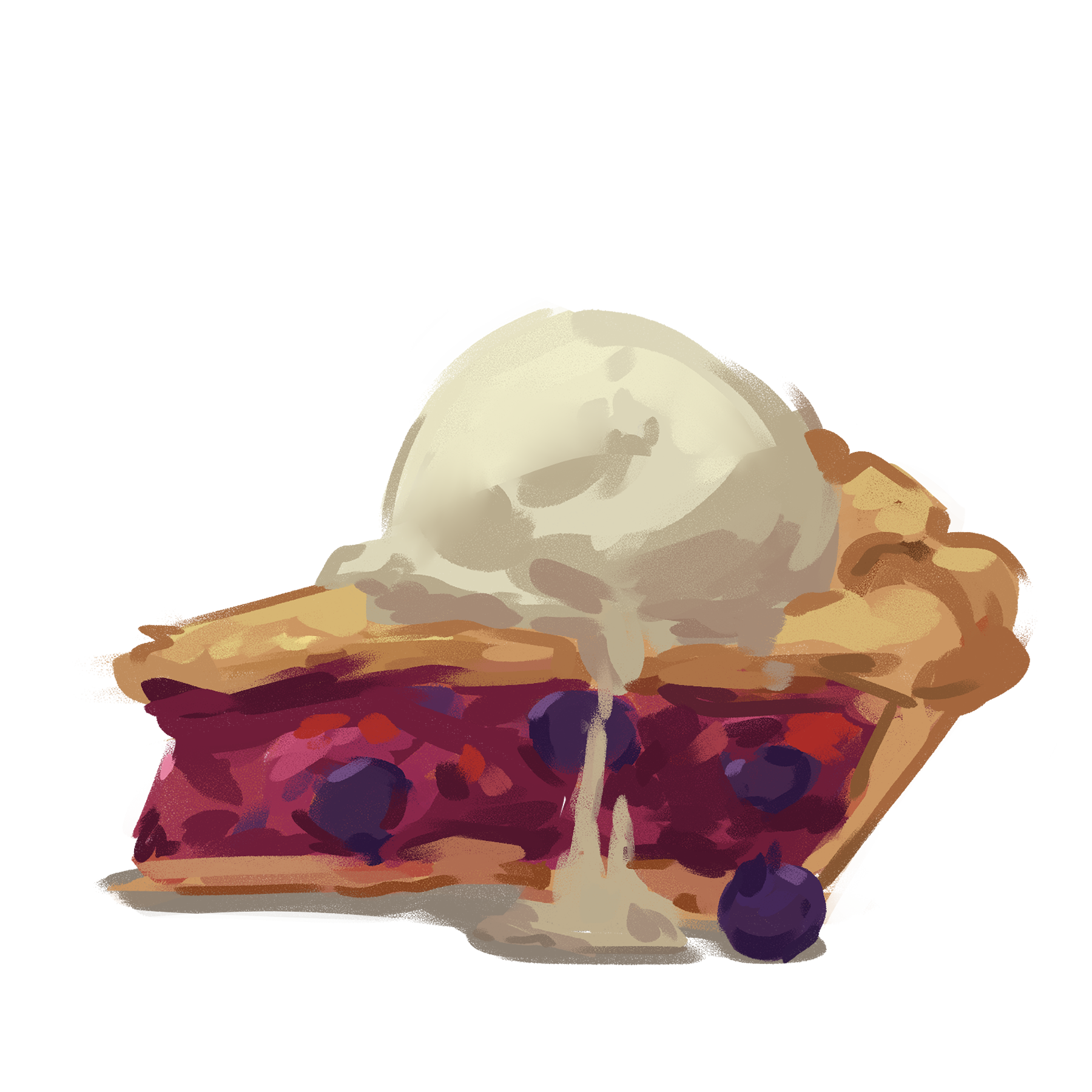 An illustrated pie for the Pacific Crest Trail