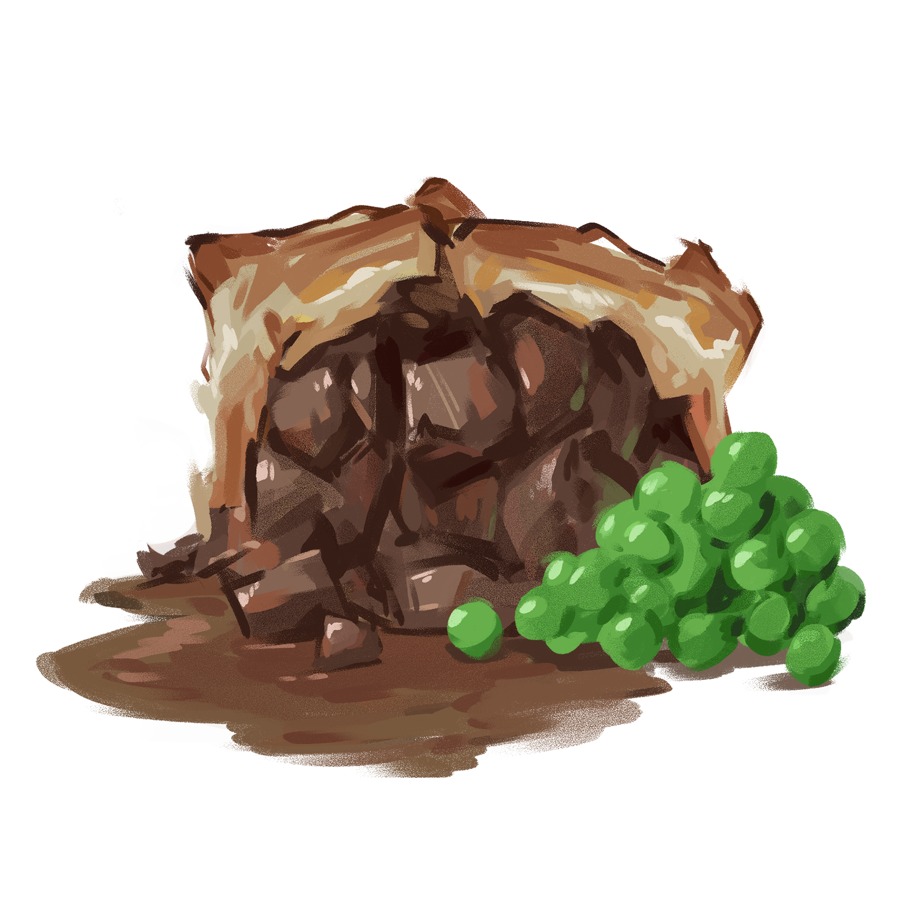 An illustrated steak pie for Scotland's Remotest Pint